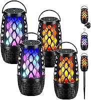 Vista 11 de Altavoces al Aire Libre, Altavoz de Llama LED Colorido, Altavoces al Aire Libre Bluetooth Impermeables Inalámbricos, Bluetooth 5.3, Sonido Estéreo