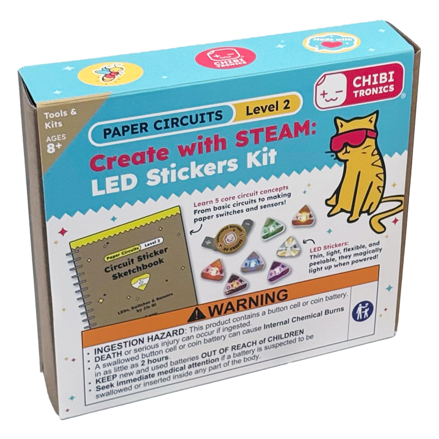 Crea con STEAM: Kit Adesivi Circuiti LED - Livello 2