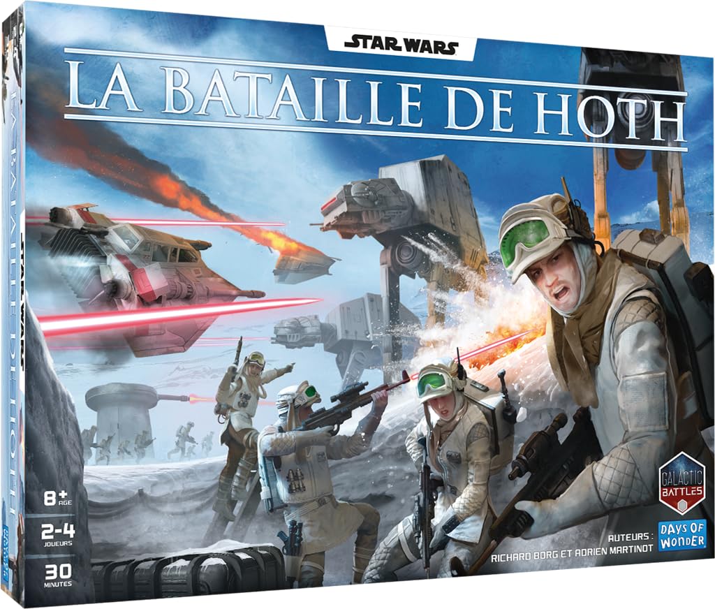 Asmodee Star Wars La Batalla de Hoth - Juego de Estrategia para 2 a 4 Jugadores a Partir de 8 Años - 74 Figuras y 17 escenarios - Empire Contre Rebelles - Juego Familial Days of Wonder - Español