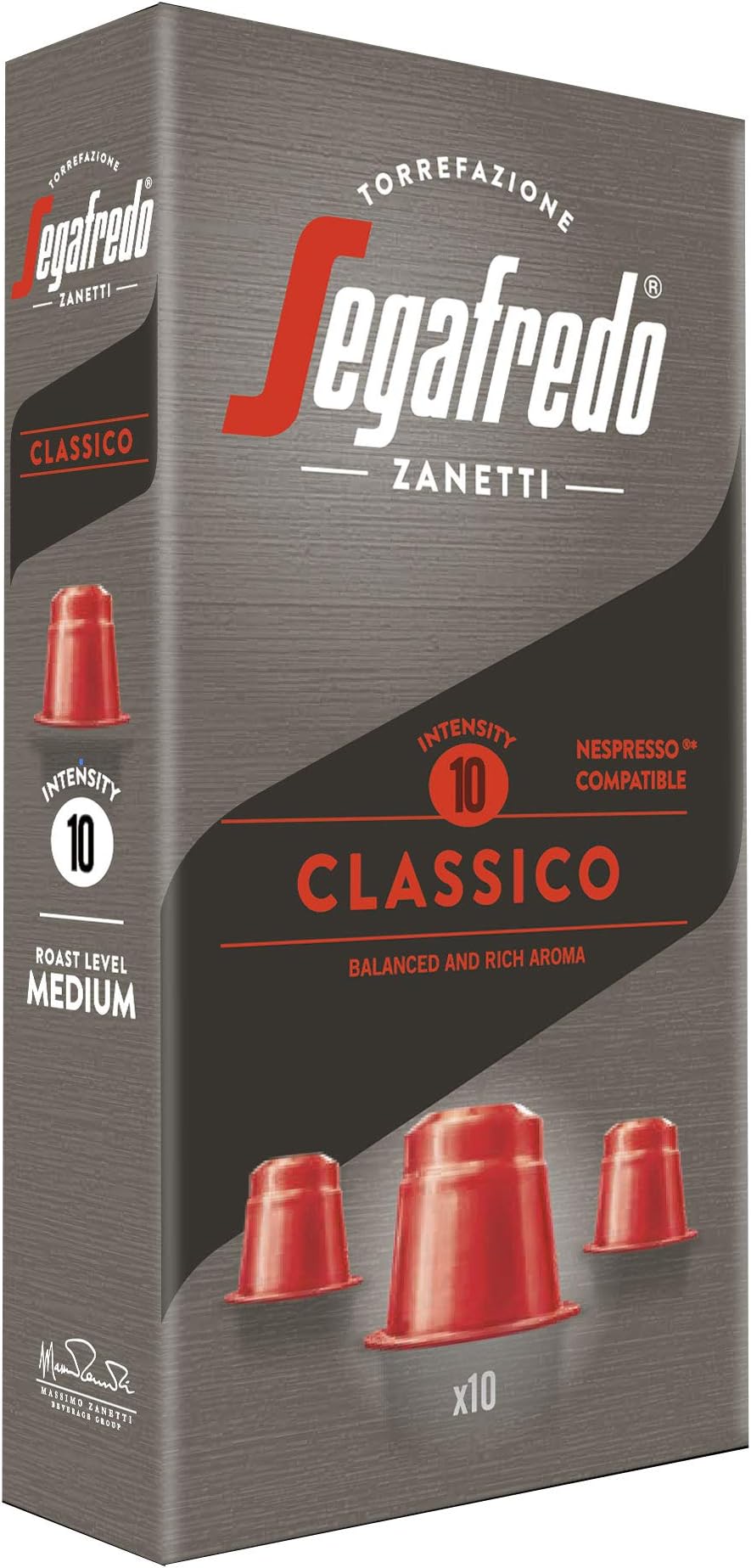 Zanetti Espresso Per Te Classico Nespresso Compatible Coffee Capsules 5.1G, Pack Of 10