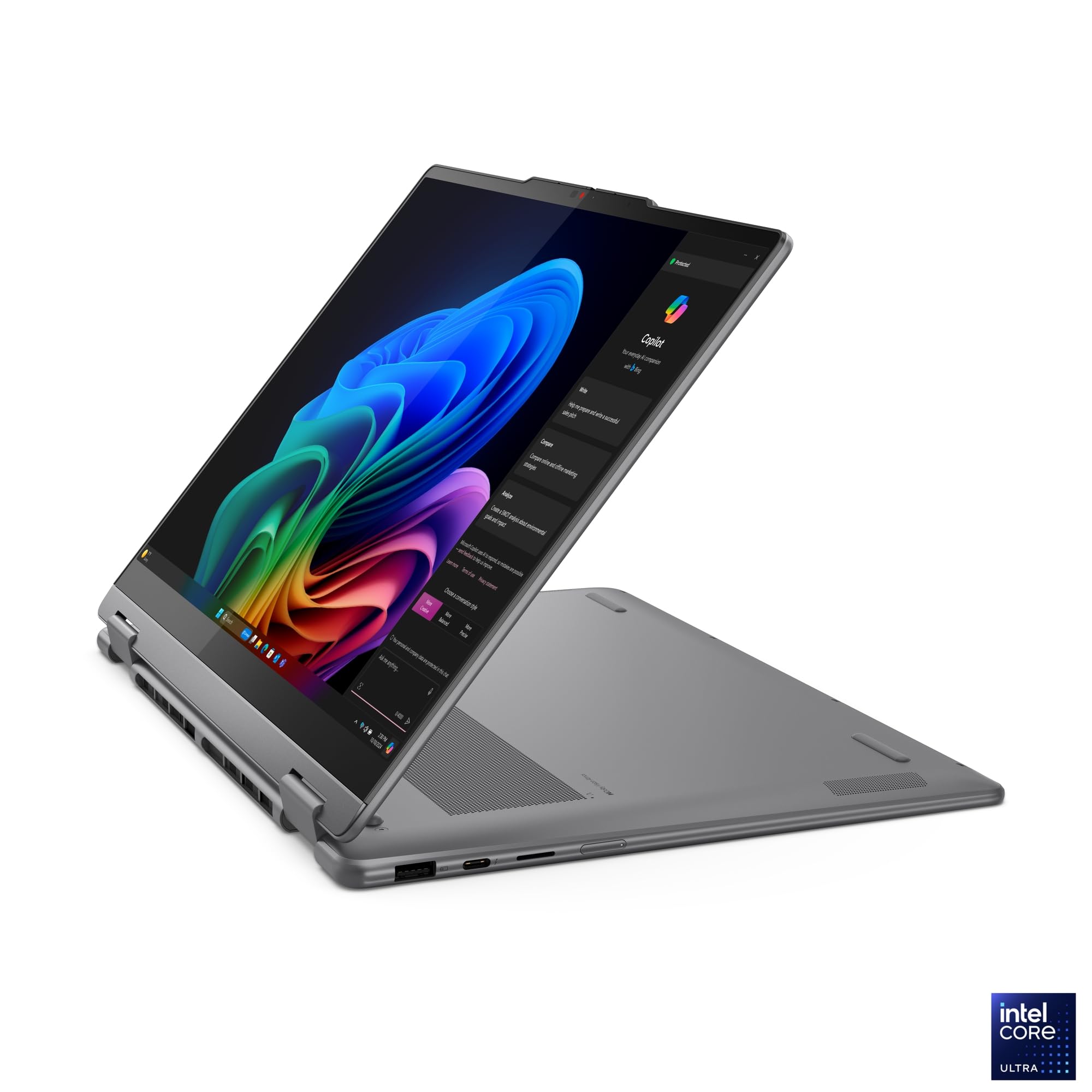 Lenovo Yoga 7 2-en-1 14ILL10 Ordinateur Portable 14" WUXGA OLED Tactile Intel Ultra 5 226V RAM 16Go SSD 512Go Intel Arc Windows 11 Clavier AZERTY Gris
