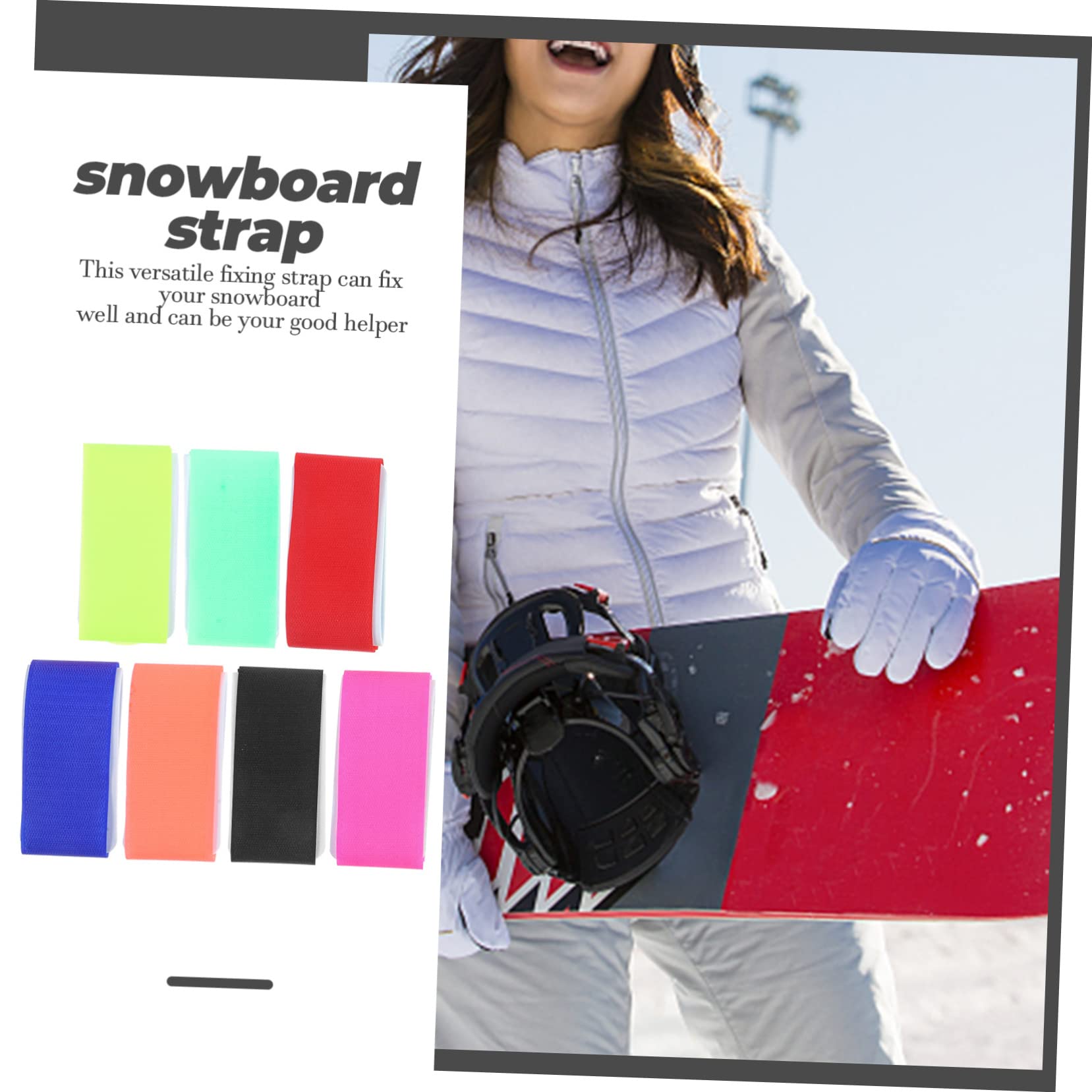 INOOMP 28pezzi Cinghie Fissaggio per Snowboard Regolabili e Resistenti Accessorio per Trasporto Attrezzatura Sportiva Protezione per Sci e Snowboard Durante Trasporto