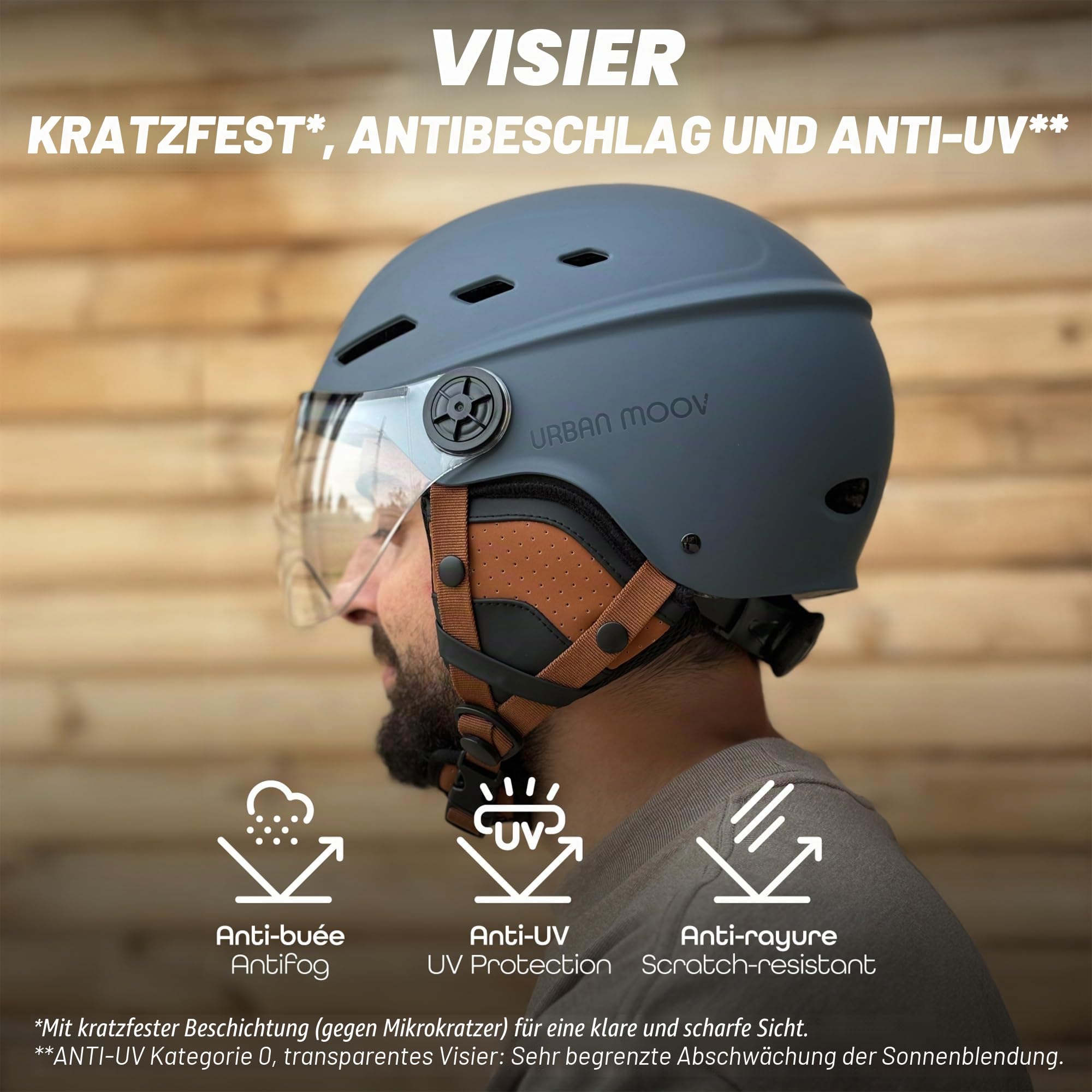 T'nB - Visor, Schutzhelm für Fahrrad und Elektroroller, mit transparentem Visier
