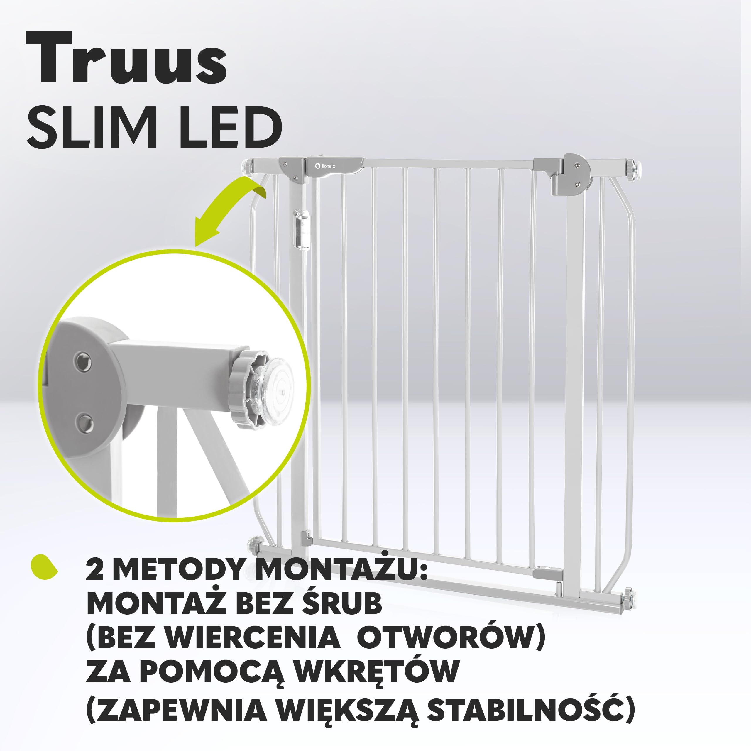 Lionelo Kratka Ochronna Na Drzwi, Szary, 75-105 cm