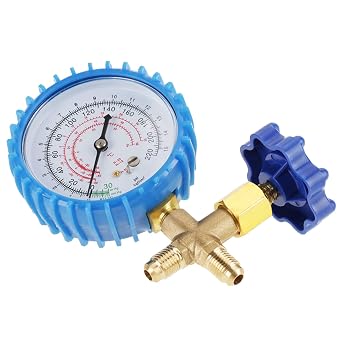 Jeanoko Air Conditioning Refrigerant Recharge Pressure Manifold Set Refrigeration Charging Service Manometer Fit for R410A R22 R134A R404A