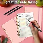 Spiral Notebook A5, 8.27 x5.7" Spiral Journal 160 Lined Hardcover Notebook Writing, Note Taking, Journaling, School, Work, Gift (Pink)