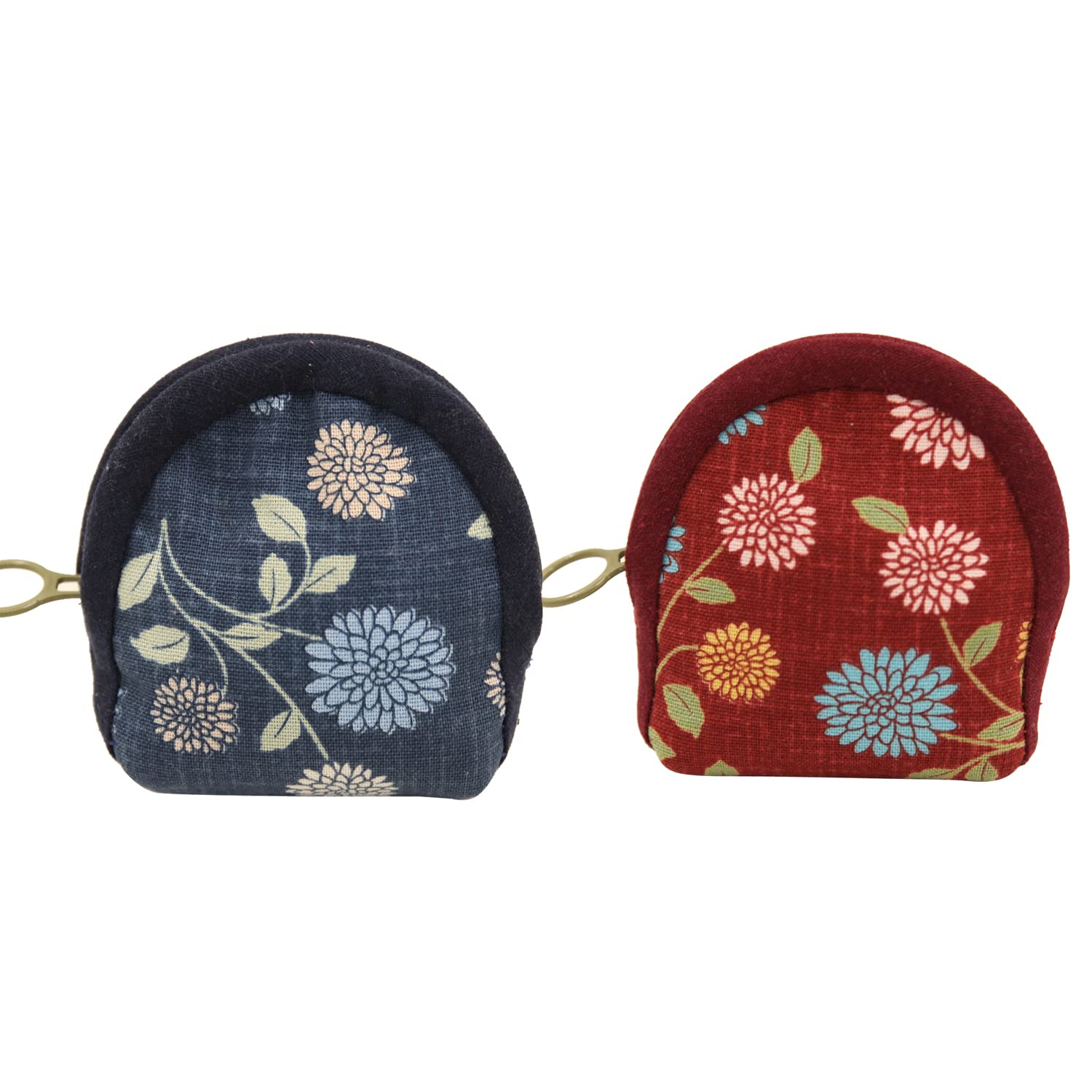 Maydear Patchwork Printed Embroidery kit Coin Purse，Clutch Bag Kiss-Lock Change Purse Floral Clasp Closure Wallets for Women Girl