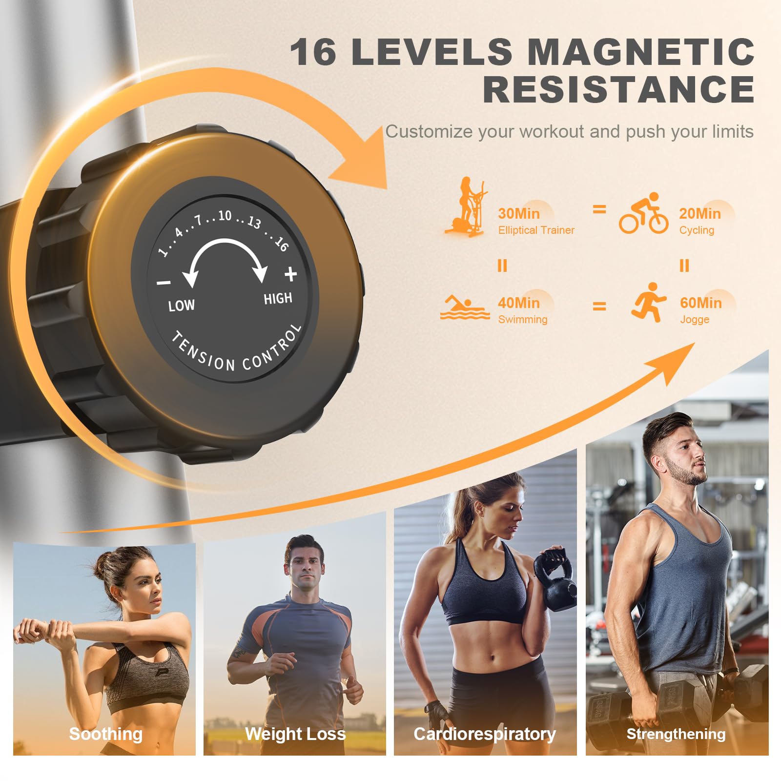Neezee Crosstrainer für Zuhause mit Bluetooth-App,16-Stufiger Widerstandsstufen,6 kg Magnetischem Schwungrad,Ellipsentrainer mit LCD-Monitor,Pulssensor,Flaschenhalter-Gerätehalterung
