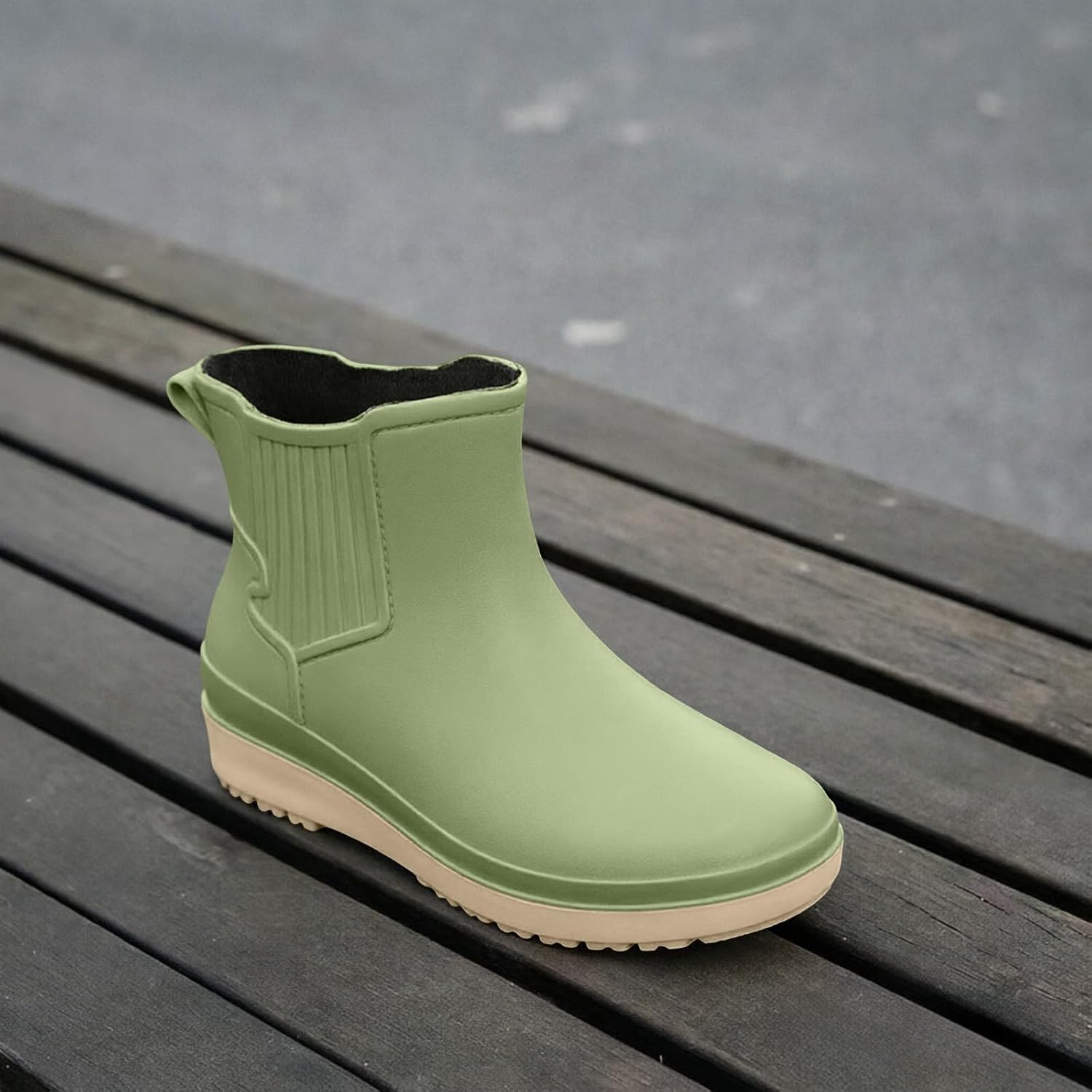 Waterproof Kitchen Boots for Women Summer Short Plastic Rain Shoes Thickened Laundry Overshoes