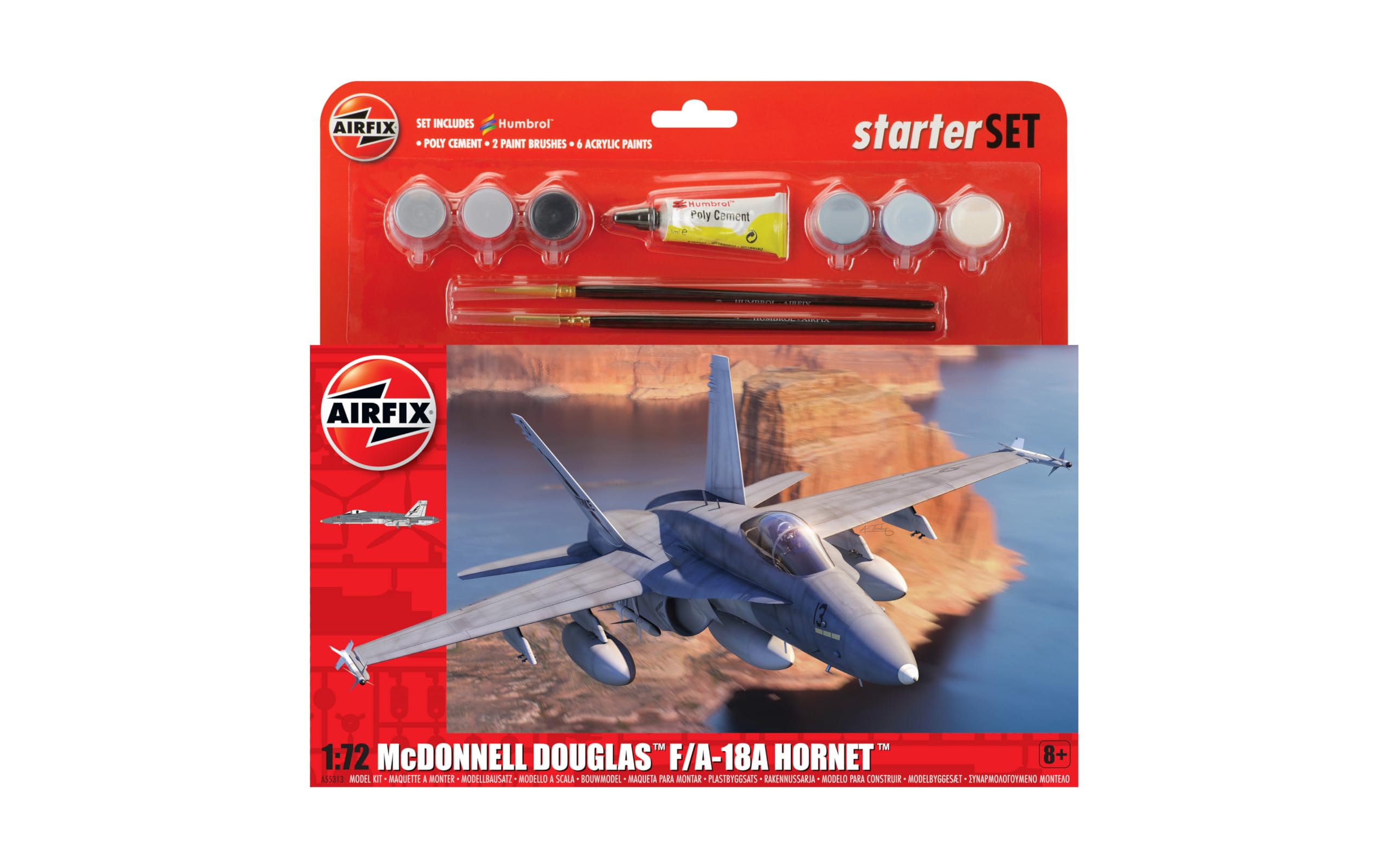 Airfix Large Starter Set - Mcdonnell Douglas F-18 Hornet