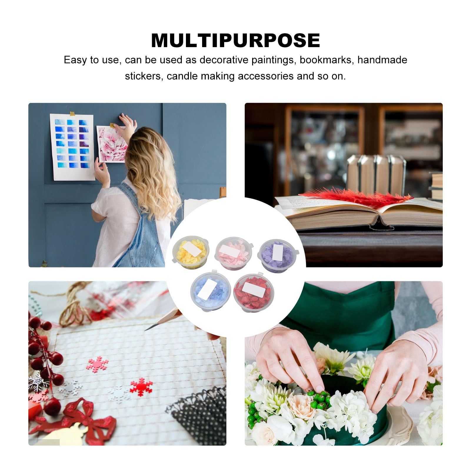 Cayway 80 Pz Fleurs Pressées Séchées, Fiori Di Colza Pressati Gialli