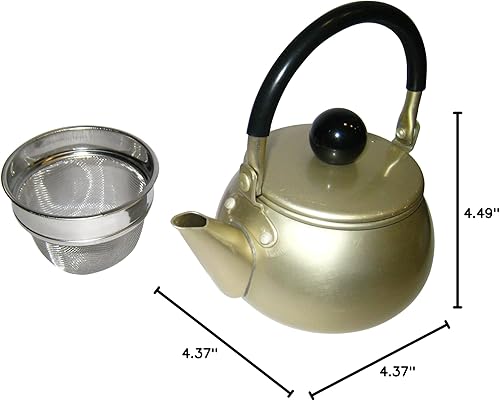 Miniatura 2 de Tetera Dream de aluminio de 0.6 litros con vid dorada