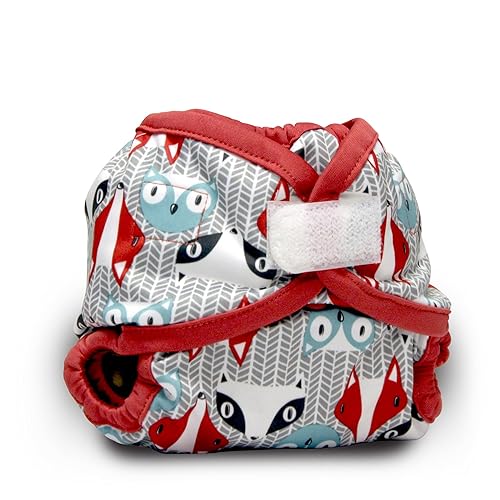 Kanga Care Rumparooz - Funda de tela reutilizable con refuerzo de doble pierna para recién nacido, Aplix Clyde de 4-15 libras