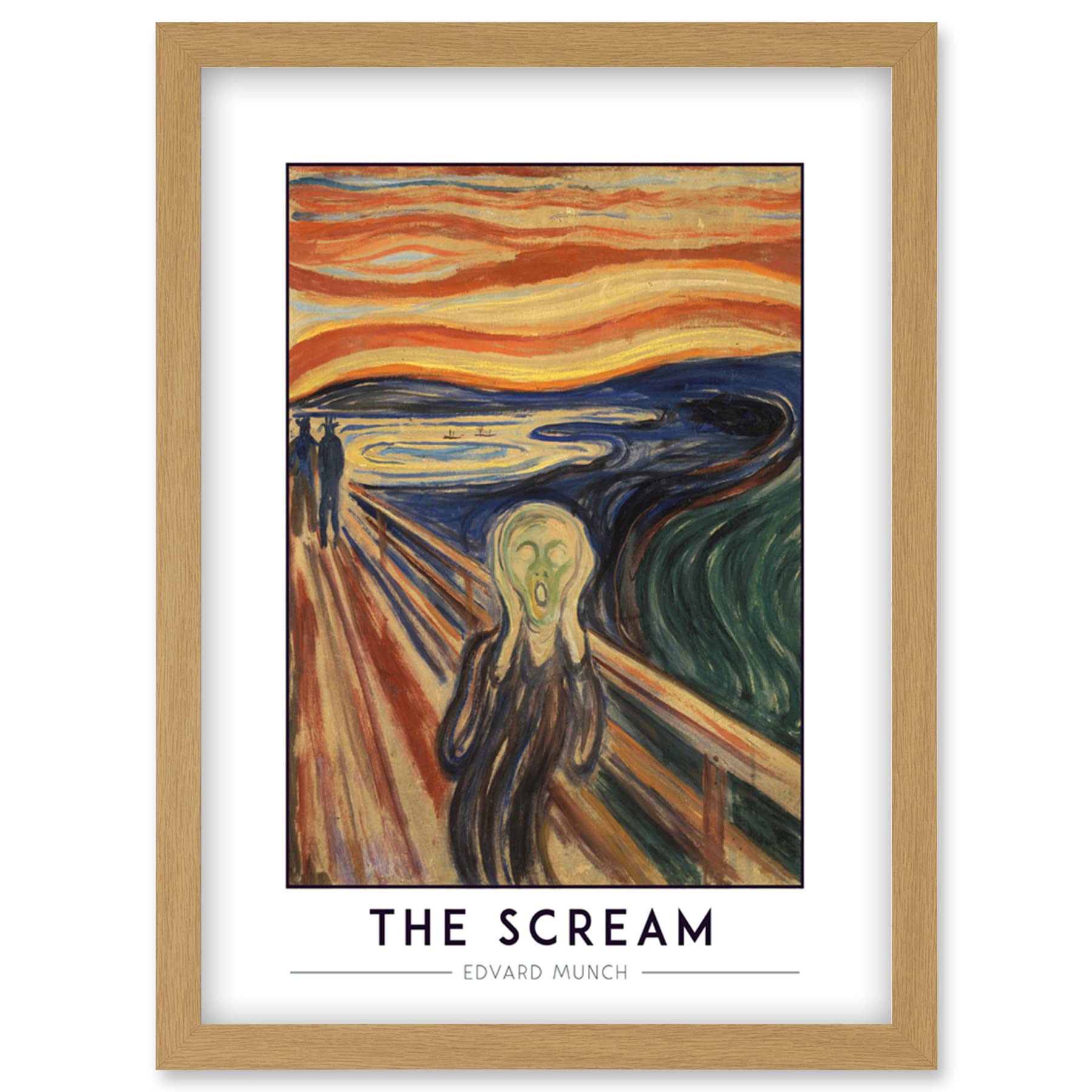 Wee Blue Coo Edvard Munch The Scream Expressionist Painting Artwork Framed Wall Art Print A4