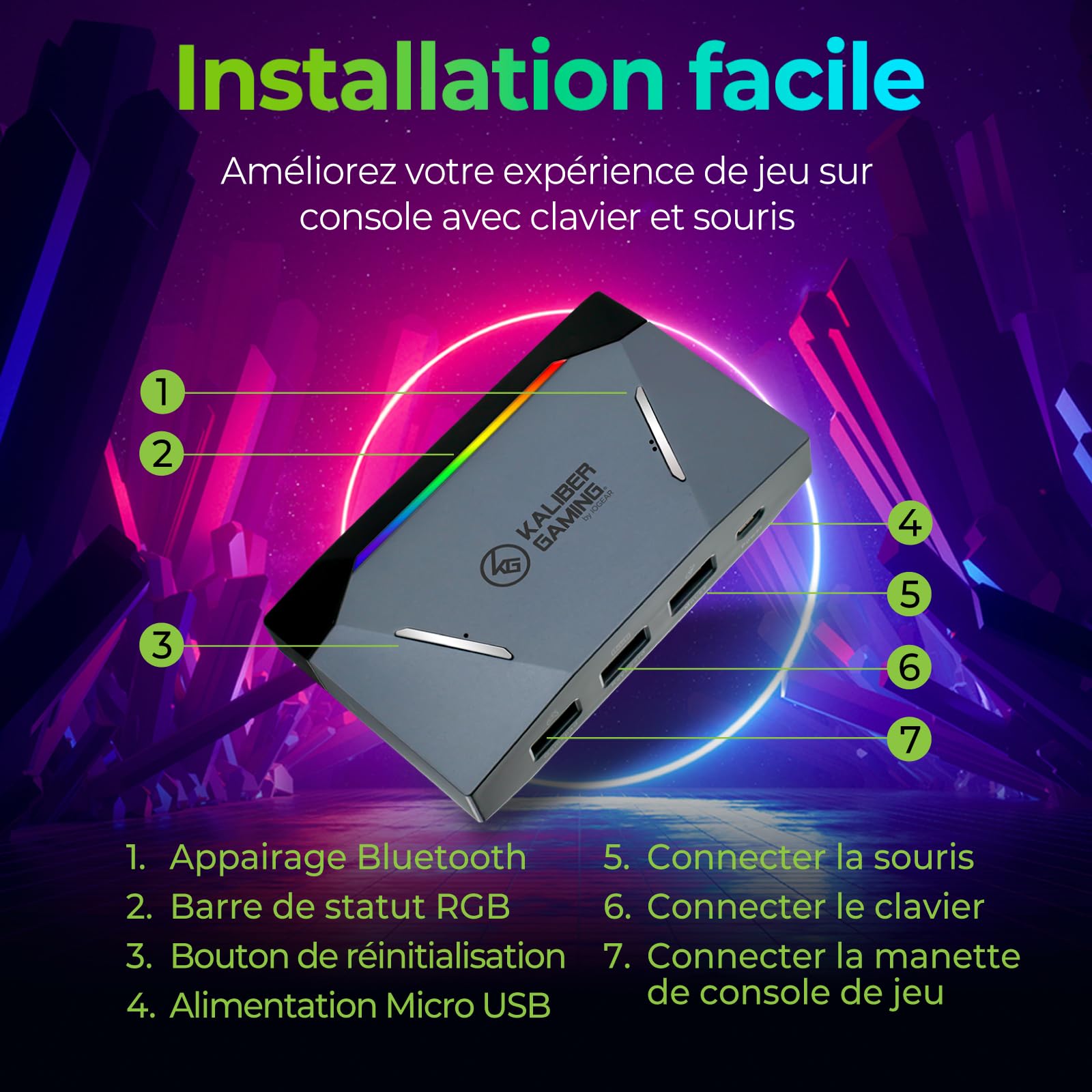 IOGEAR KeyMander 2 - Adaptateur Clavier Souris Switch pour Xbox Series X|S, PS5 PS4 et Nintendo Switch avec fonction Cross-Over pour la manette