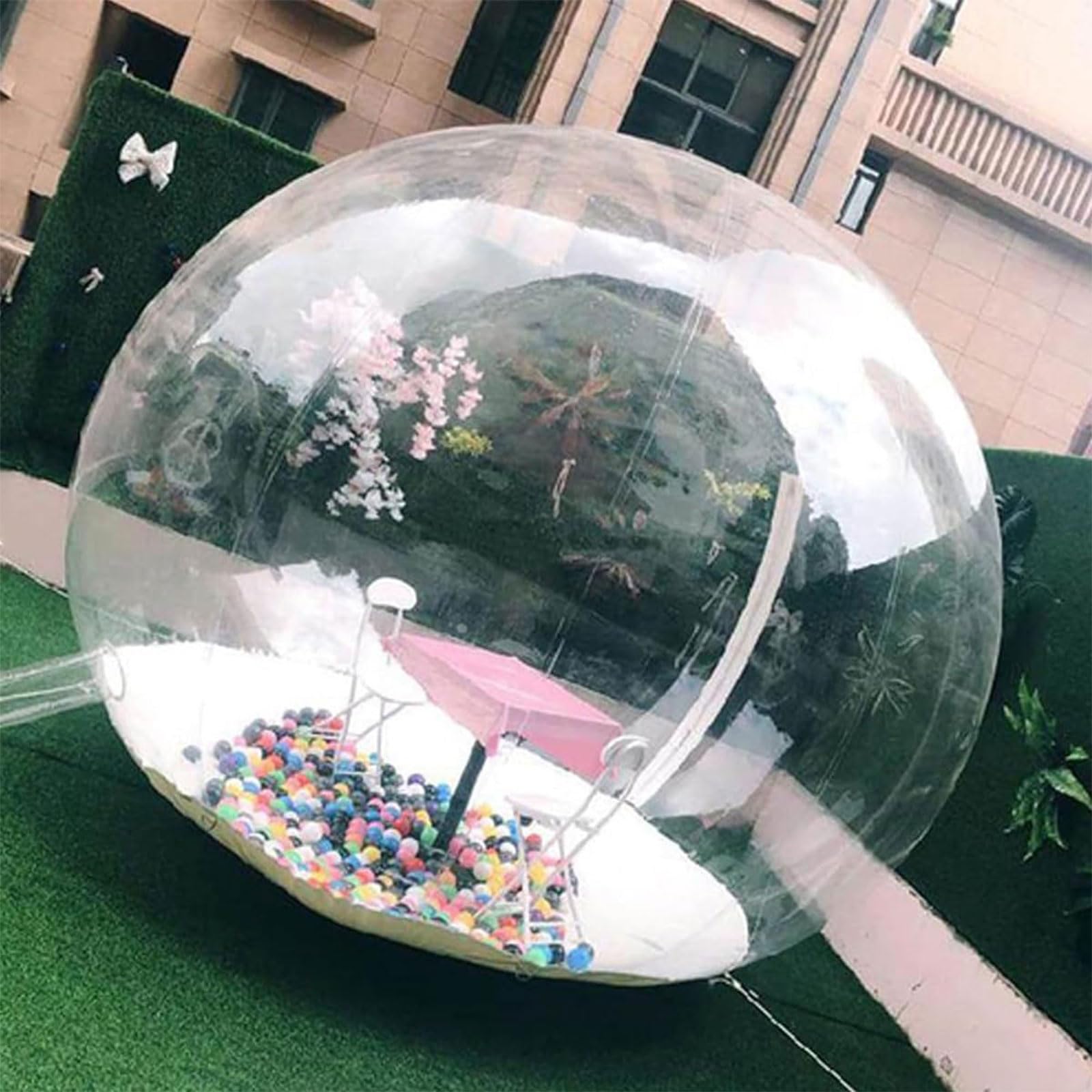 Nadmuchiwany namiot śnieżny, przezroczysty bąbelkowy igloo z dmuchawą i zestawami naprawczymi 480 W, do użytku na zewnątrz, na patio, podwórka, festiwale i dekoracje