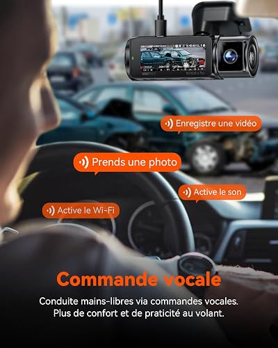 VANTRUE N4 Pro 4K +1080P+1080P 3 Lent STARVIS 2 Sensor Dash Cam, 5GHz WiFi GPS Telecamera per Auto, 3xHDR IR Dashcam Auto, Controllo Vocale 24h. Modalità di Parcheggio Buffer, 3.19” IPS Max 512G - 7