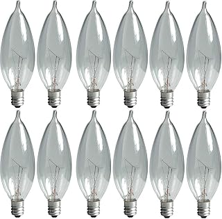 GE Lighting 75245 40-Watt 280-Lumen Bent Tip Light Bulb with Candelabra Base, 30-Pack