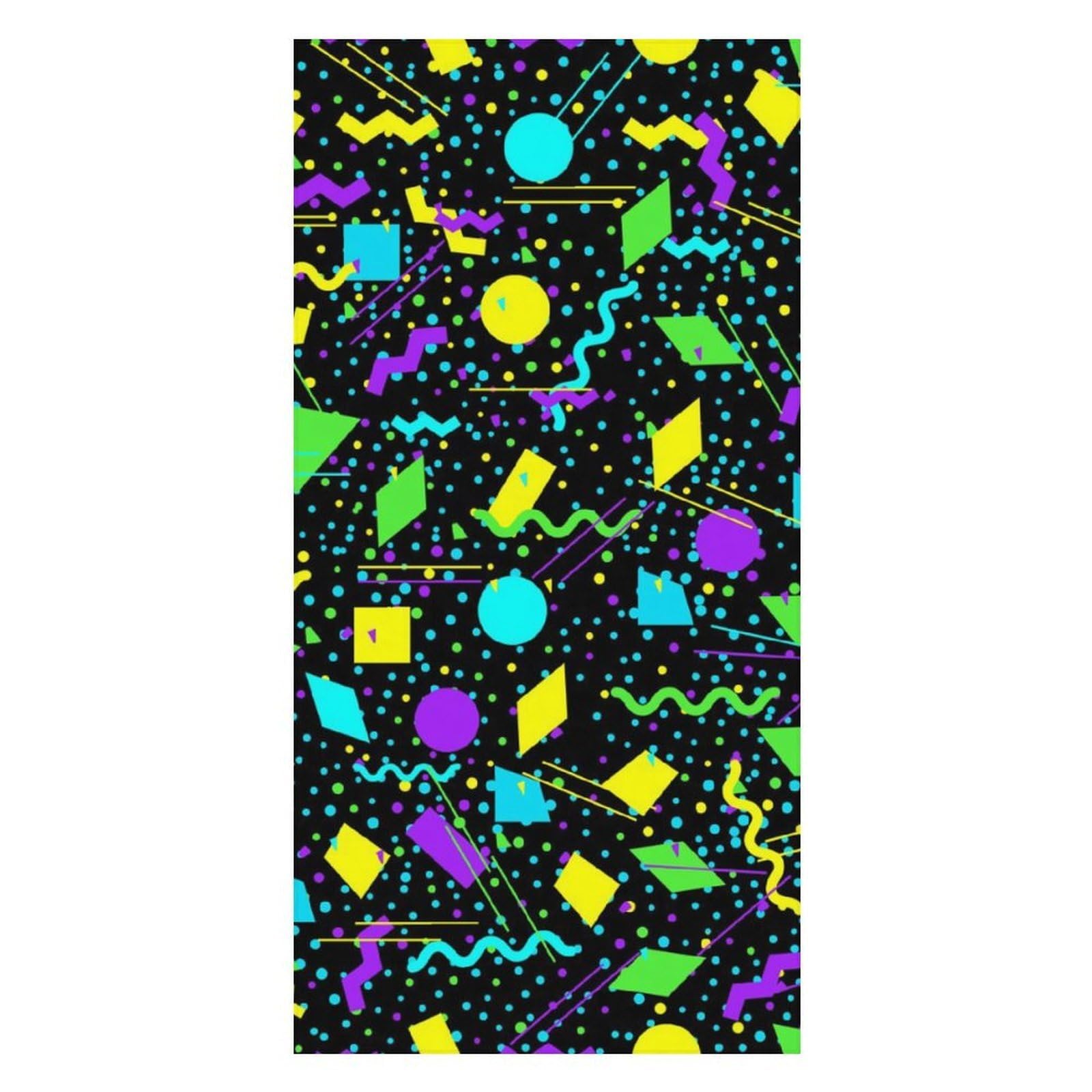 Anceky Beach Towel Quick-Dry 80s Bath Towels Beach Towel Large Absorbent Bath Towel for Home Gym Travel 31 X 63 in