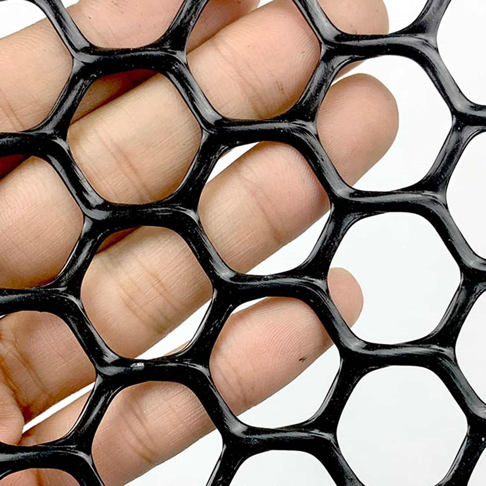 LFFH Malla De Seguridad De Plástico, Valla De Plástico De 1X10m para Proteger Plantas De Semillero Protección De Mascotas Barandilla De Escalera Cercado Reutilizable,Negro,3x3cm