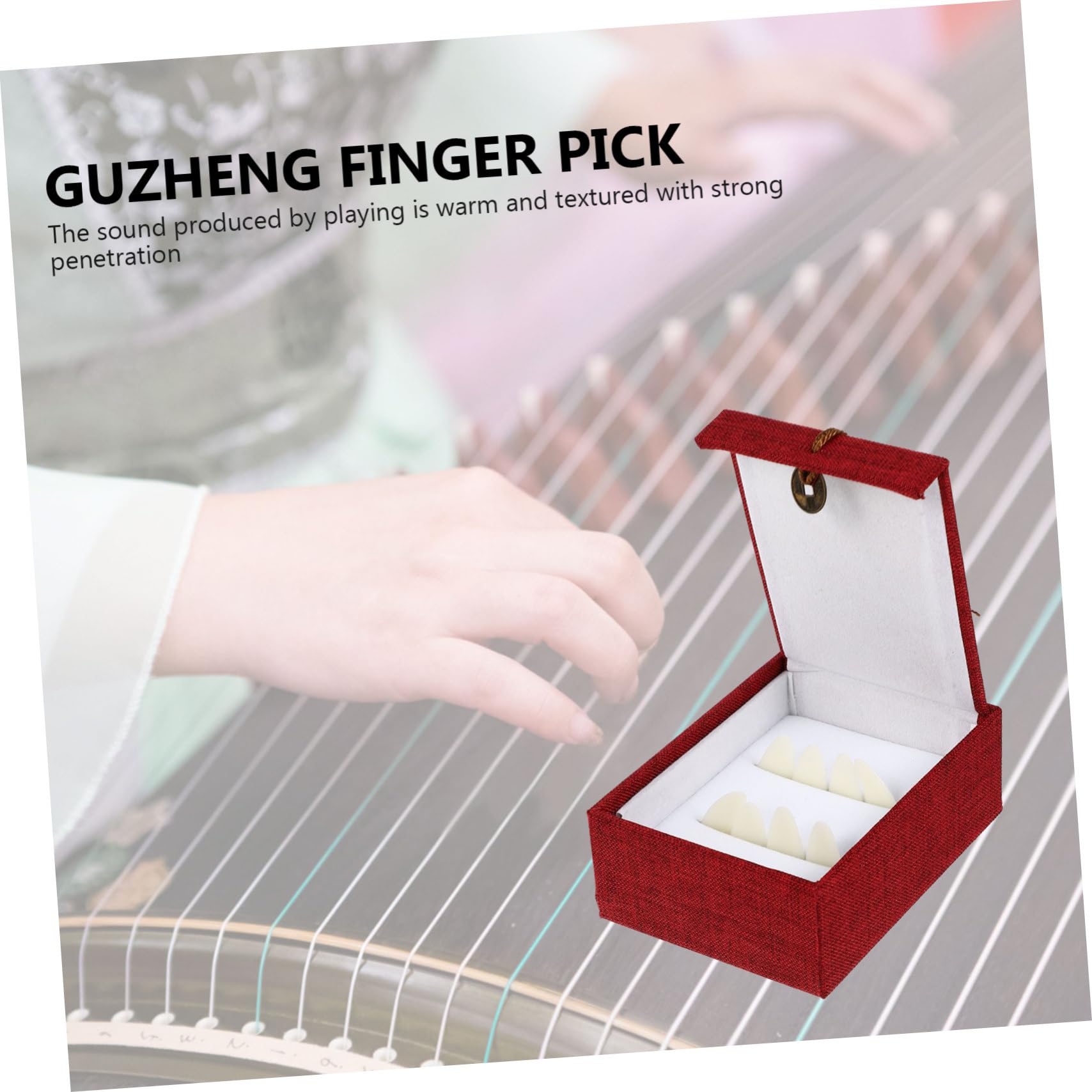 ifundom 3sätze Guzheng Nagel Für Erwachsene Professionelle Finger-picks Aus Strapazierfähigem Tragbar Für Guzheng-spieler Inkl Box Hervorragender Komfortable Handhabung