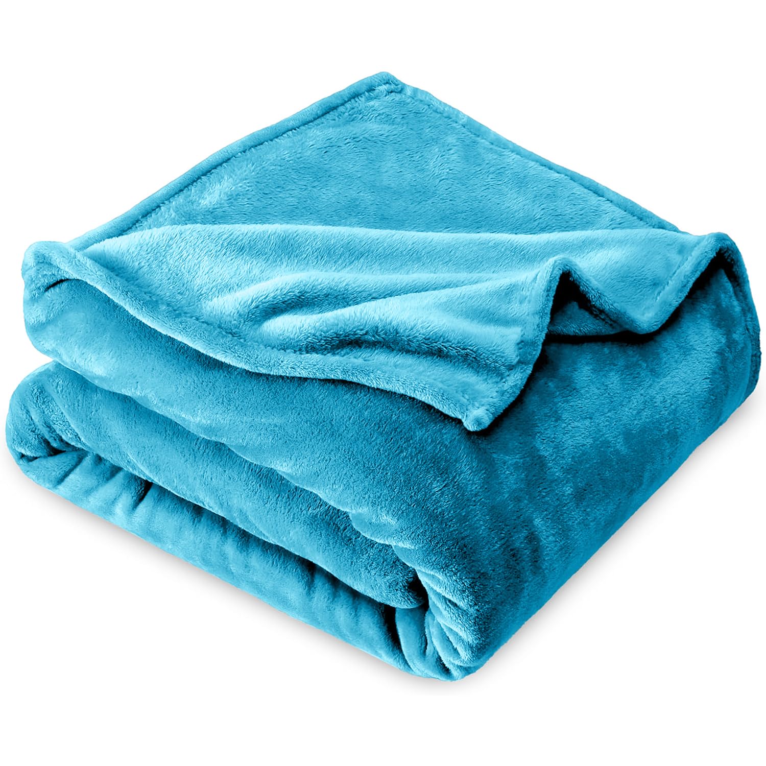 Aspire Homeware Fleece Blanket Sofa Throw, 400 GSM Versatile Thick Fluffy Blankets – Super Soft & Warm Snuggle Cosy Throw For Bed and Couch, Solid Light Blue, King Size (230 x 270 cm)
