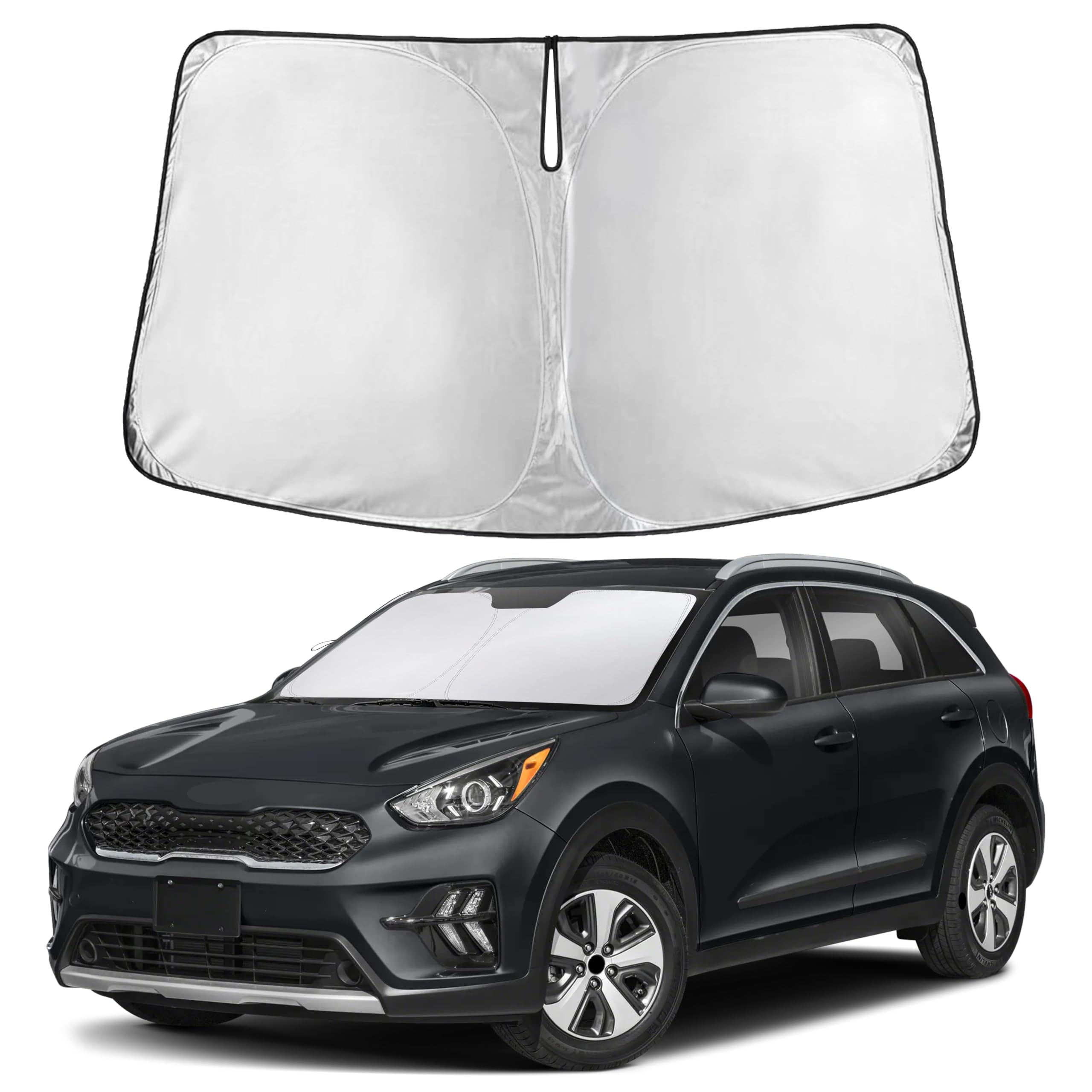 EcoNour Windshield Sunshade Compatible for Kia NIRO 2017-2020 2021 2022