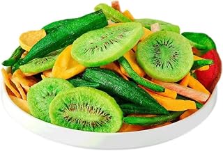 Mixed Vegetable & Fruit Crisps, 18-Variety Snack, Okra, Mushroom, Banana, Apple, Pumpkin, Kiwi, Taro, Sweet Potato, Healthy Crispy Chips for Kids & Adults