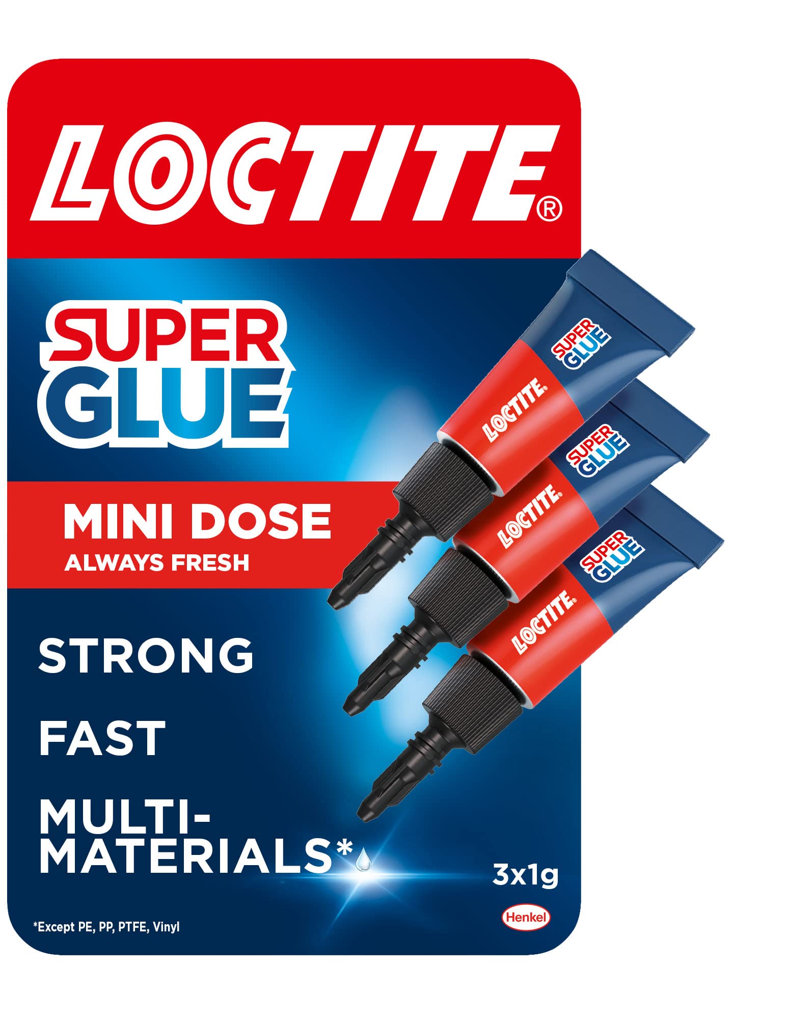 Loctite - Super Glue Mini Trio Tube 3 x 1g