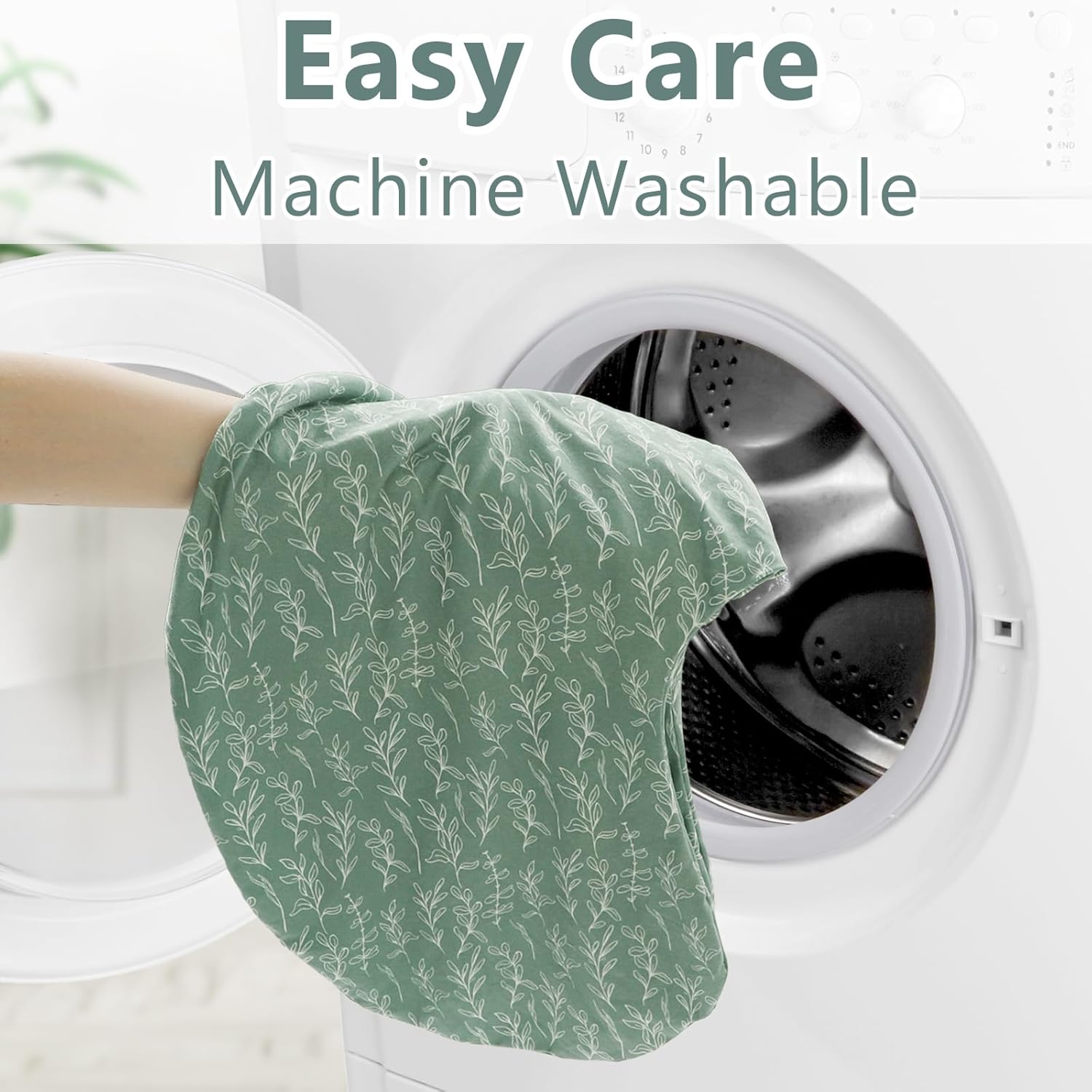 Green Sage Nursing Pillow Cover, Breastfeeding Pillow Slipcover for Baby Girls/Boys, Soft Snug Fits On Newborn Feeding Pillow Case - Image 8