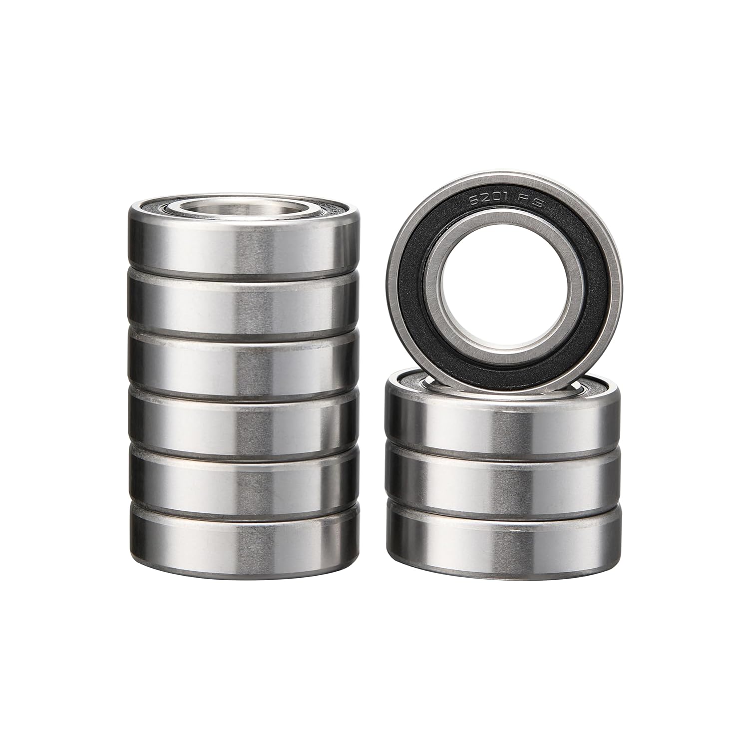 6208-ZZ Bearing 5 Pack Double Sealed Deep Groove Ball Bearings,40x80x18mm,Pre-Lubricated for High RPM(ZZ, 6208)