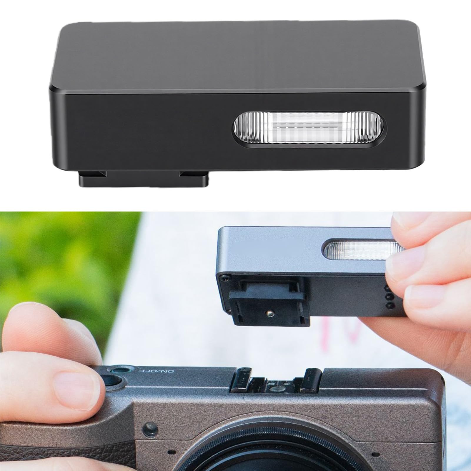aqxreight Flash per Fotocamera Adatto per GR4 GR3 GR3X Flash per Fotocamera 2 modalità Regolabili Tipo C Ricaricabile