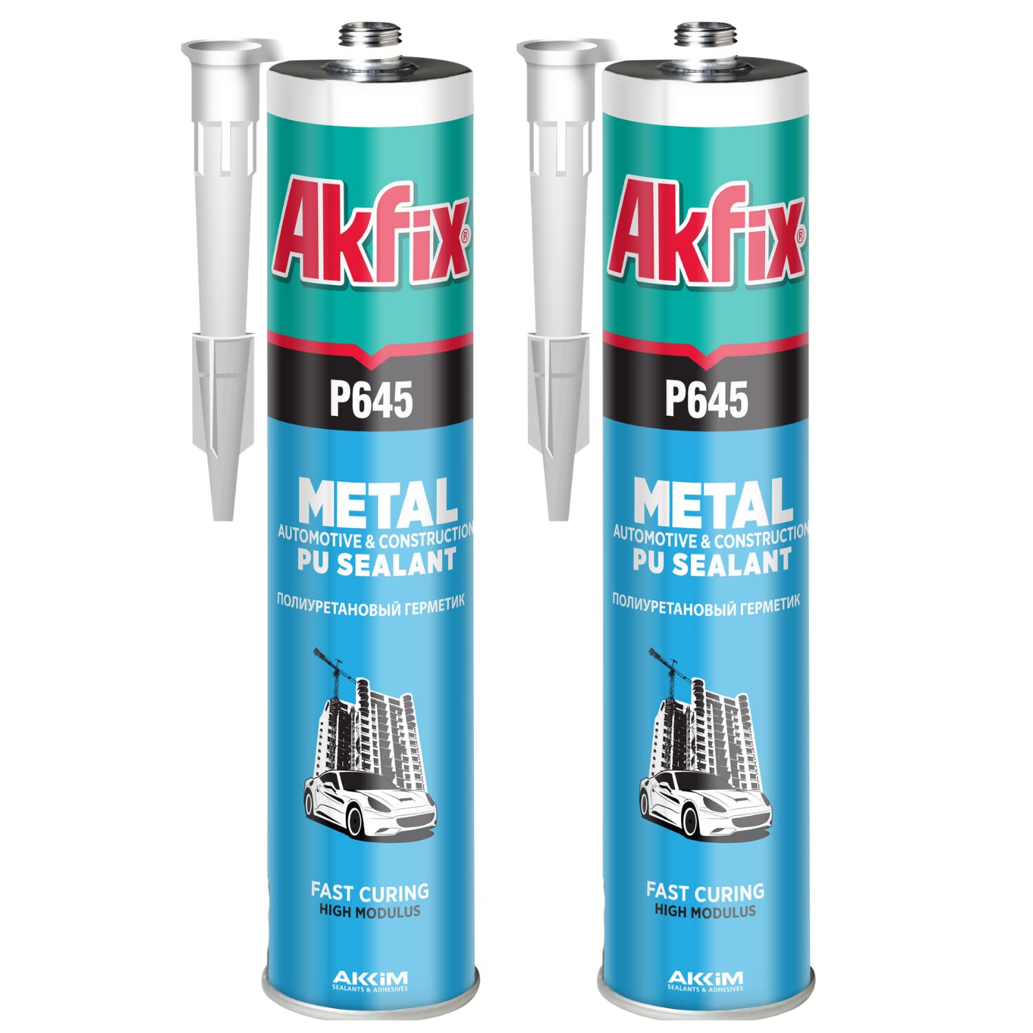 Akfix P645 Seam Sealer Automotive Beige (2x10.1 Oz.) Urethane