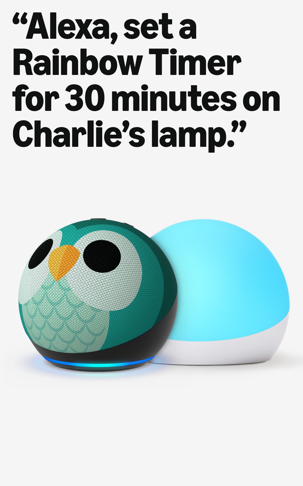 Amazon Echo Dot Kids (newest model) - Owl including Amazon Kids+ with Echo Glow, with Alexa+ Early Access