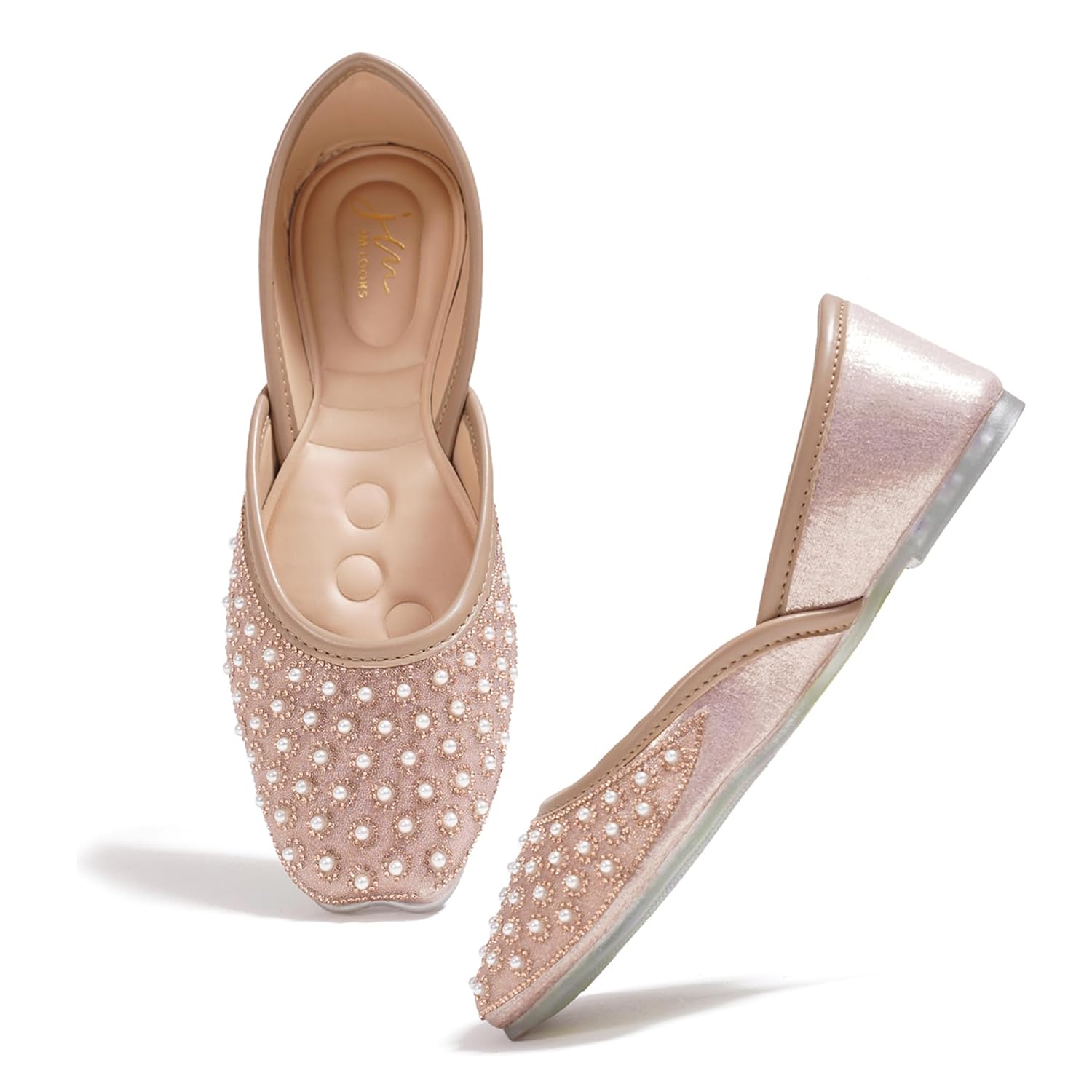 JM LOOKS Women Ethnic Flats – Pearl & Stone Embellished Comfort Slip-Ons For Party & Festivals - Review, Price and Buying Guide