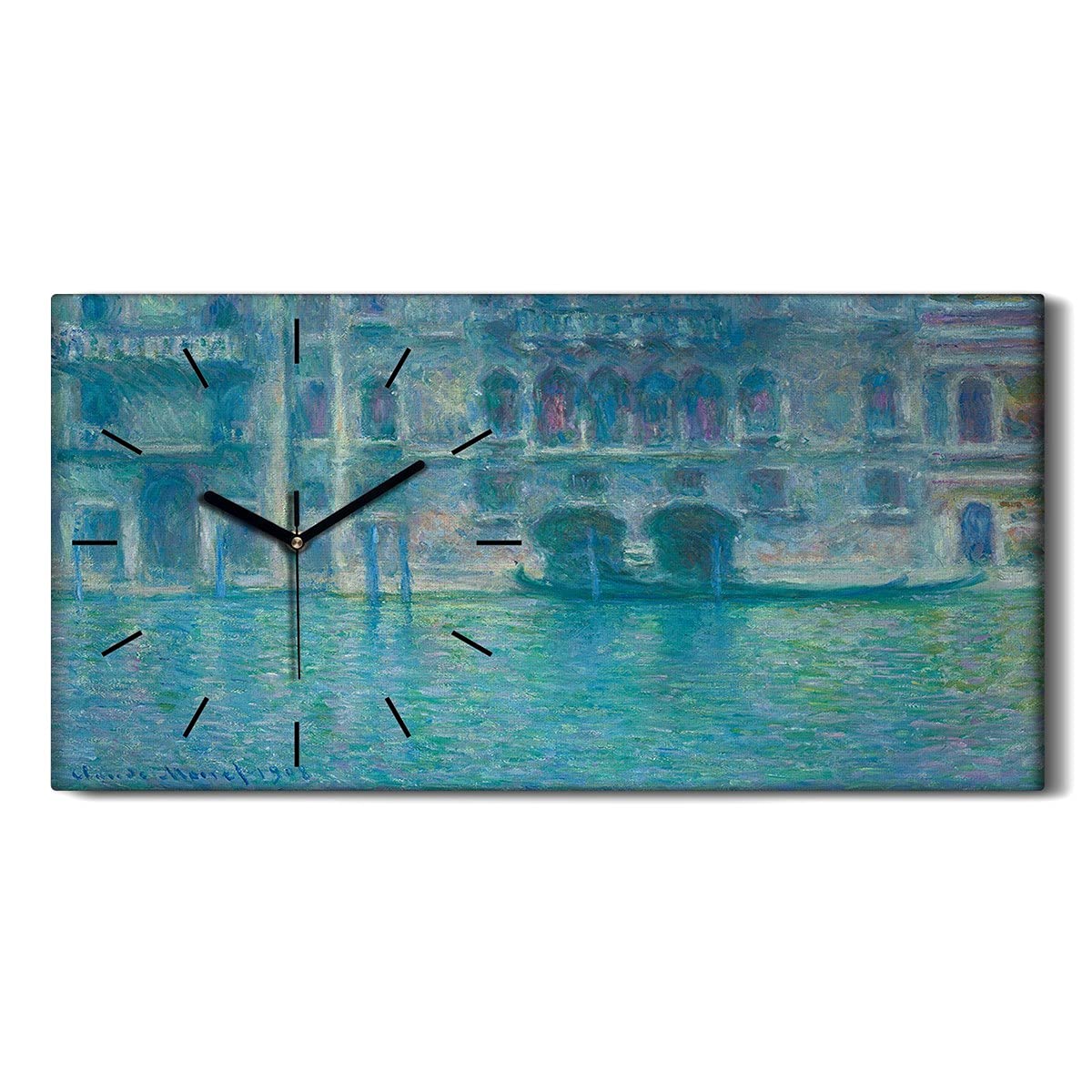 Horloge sur Toile Salon et Chambre Décoration Murale Venise 60x30