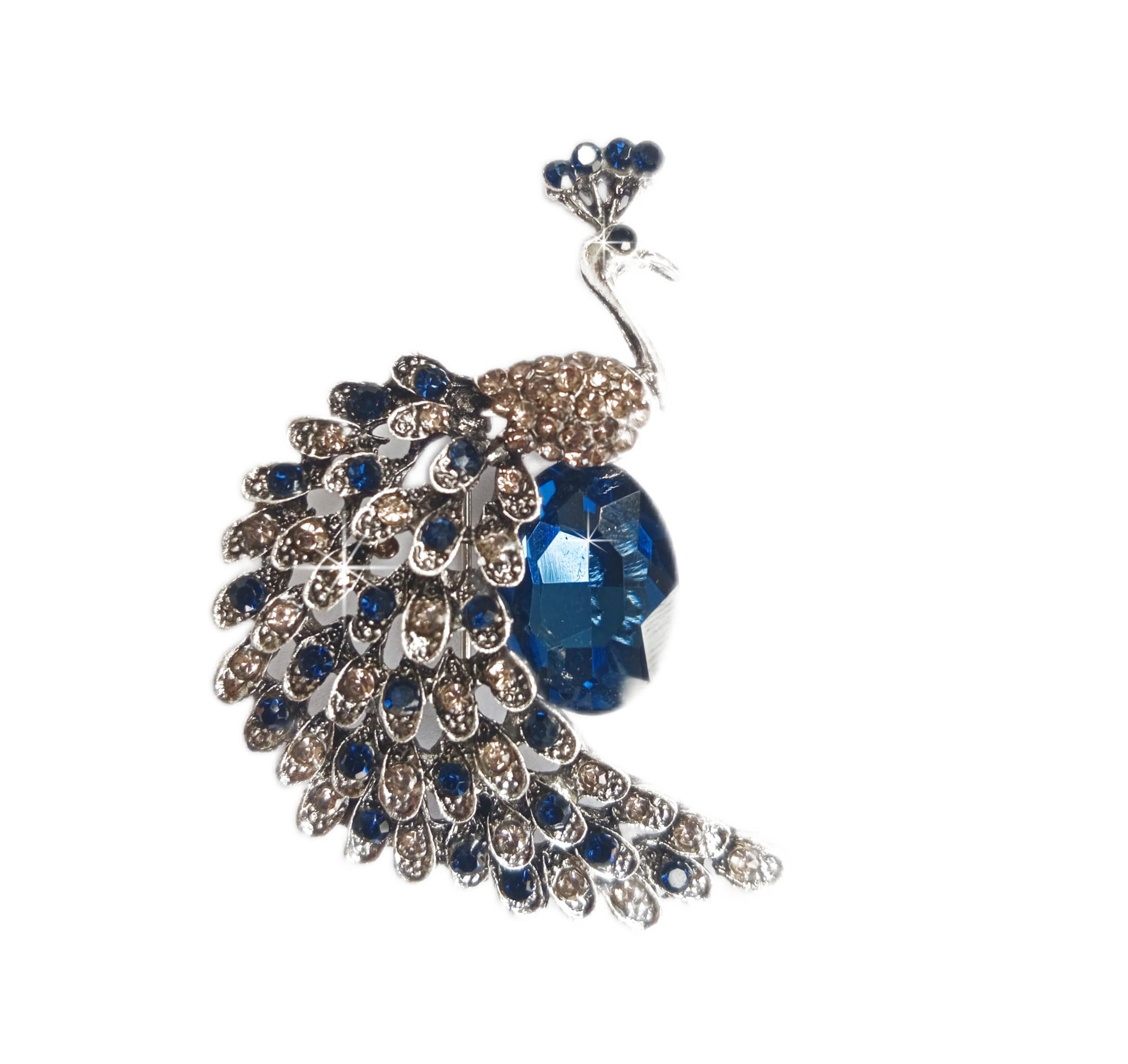 SYGA Peacock Brooch Pin Fashion Crystal Rhinestone Jewellery Pin Vintage Accessories Decoration Clothing Bouquet Brooches for Women Girl- X003 (B09PR82K79) Amazon Price History, Amazon Price Tracker