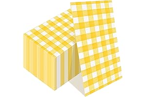 Sunny Checkered Delights: YlangCheck Yellow Gingham Napkins