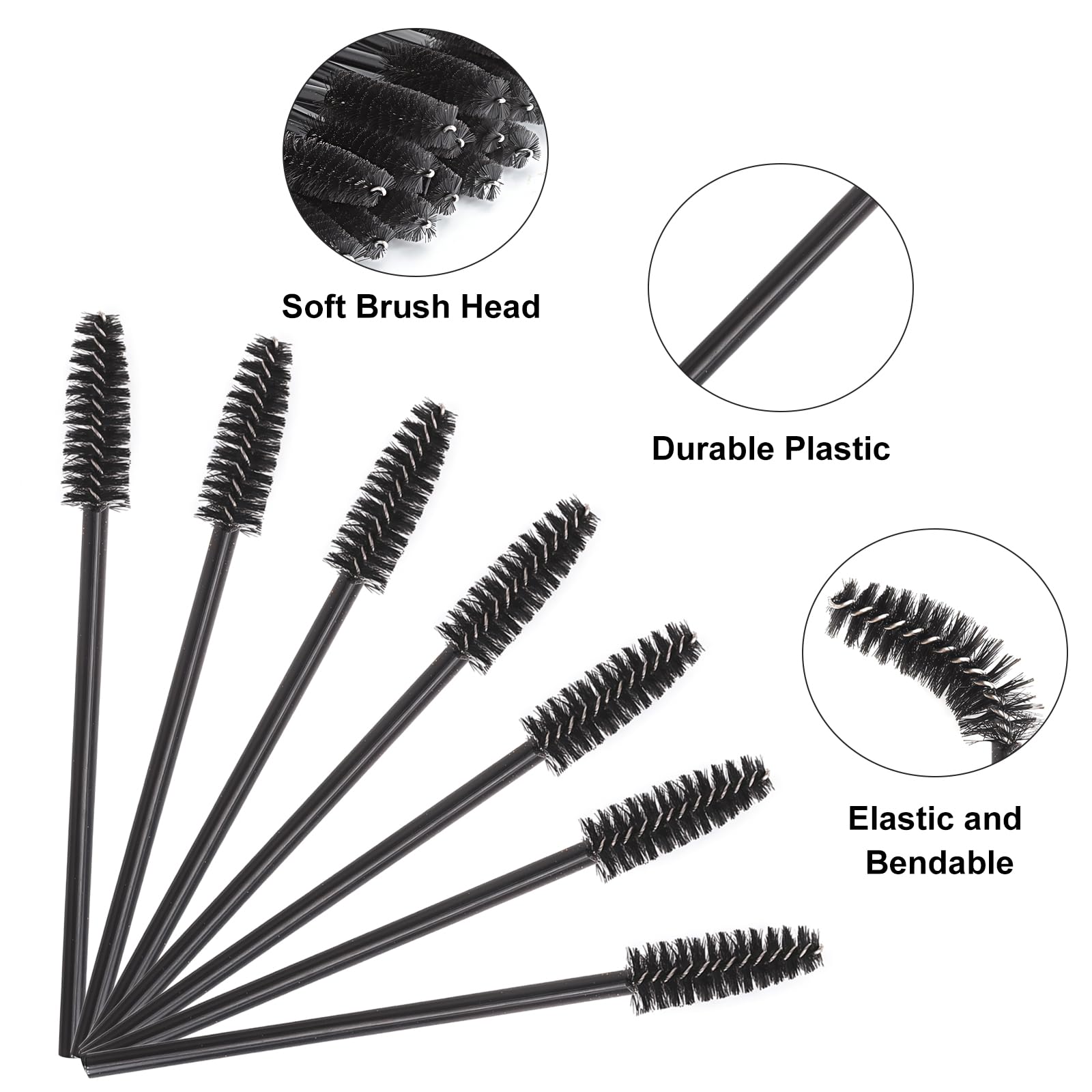 Cepillo Cejas 400 Piezas, Cepillo para Cejas y Pestañas Higiénico