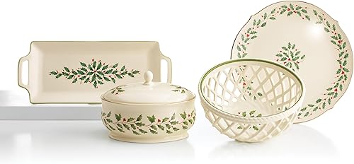 Vista 68 de Lenox 146504510 - Tazón de verduras navideño