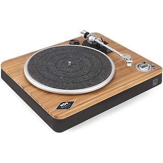 House of Marley Platine Bluetooth Stir It Up Wireless – Tourne-Disque Écoresponsable en Bambou, Tissu Rewind Recyclé, Son Supérieur – Édition Bamboo - Les Beatles, Paul McCartney, John Lennon, RIngo Starr, George Harrison