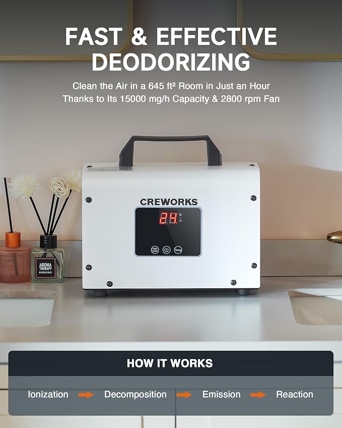 Generator de ozono digital de 38000 mg/h para automóvil y hogar miniatura 5