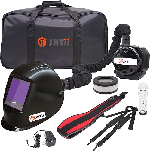 Respirador purificador de aire alimentado PA100 con casco de soldadura WH03 negro