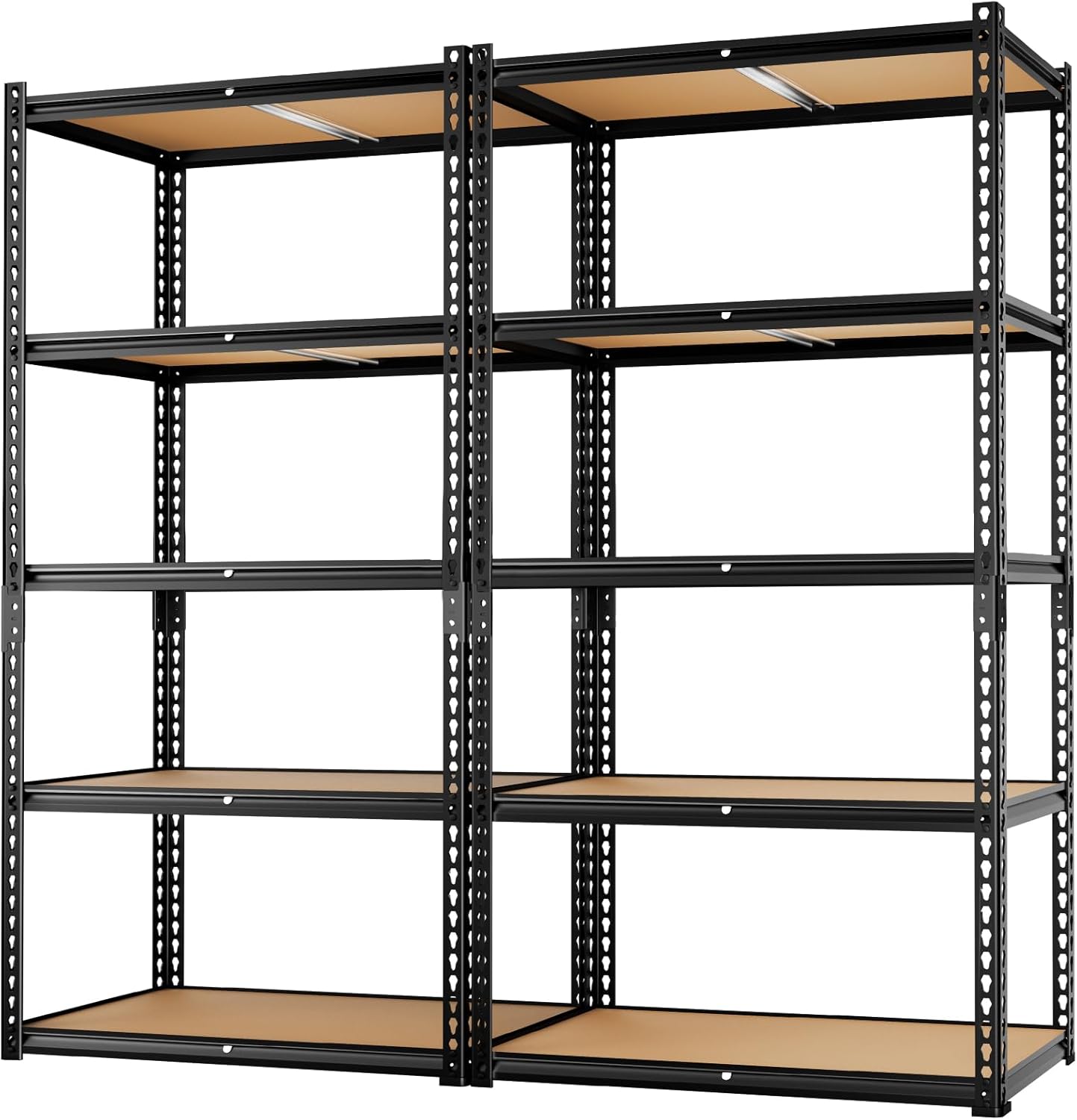LEVELEVE 5-Tier Storage Shelving Unit, 2020 lbs Capacity, Heavy Duty Adjustable Metal Utility Shelf, 35" L x 16" W x 73" H for Garage, Kitchen, Pantry, Basement, Bathroom, Laundry, 2 Pack