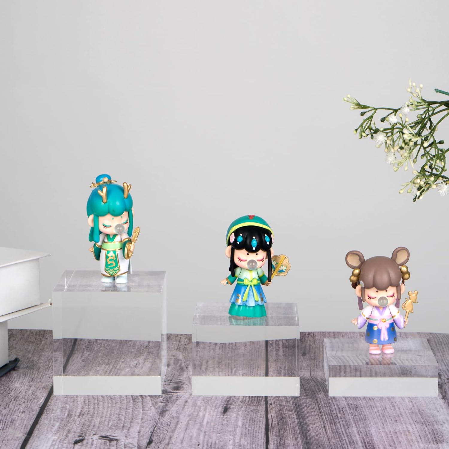 クリアポリッシュ アクリルキューブ 写真撮影用小道具セット 透明スクエア ソリッドアクリルディスプレイスタンドブロック 商業ホームブ