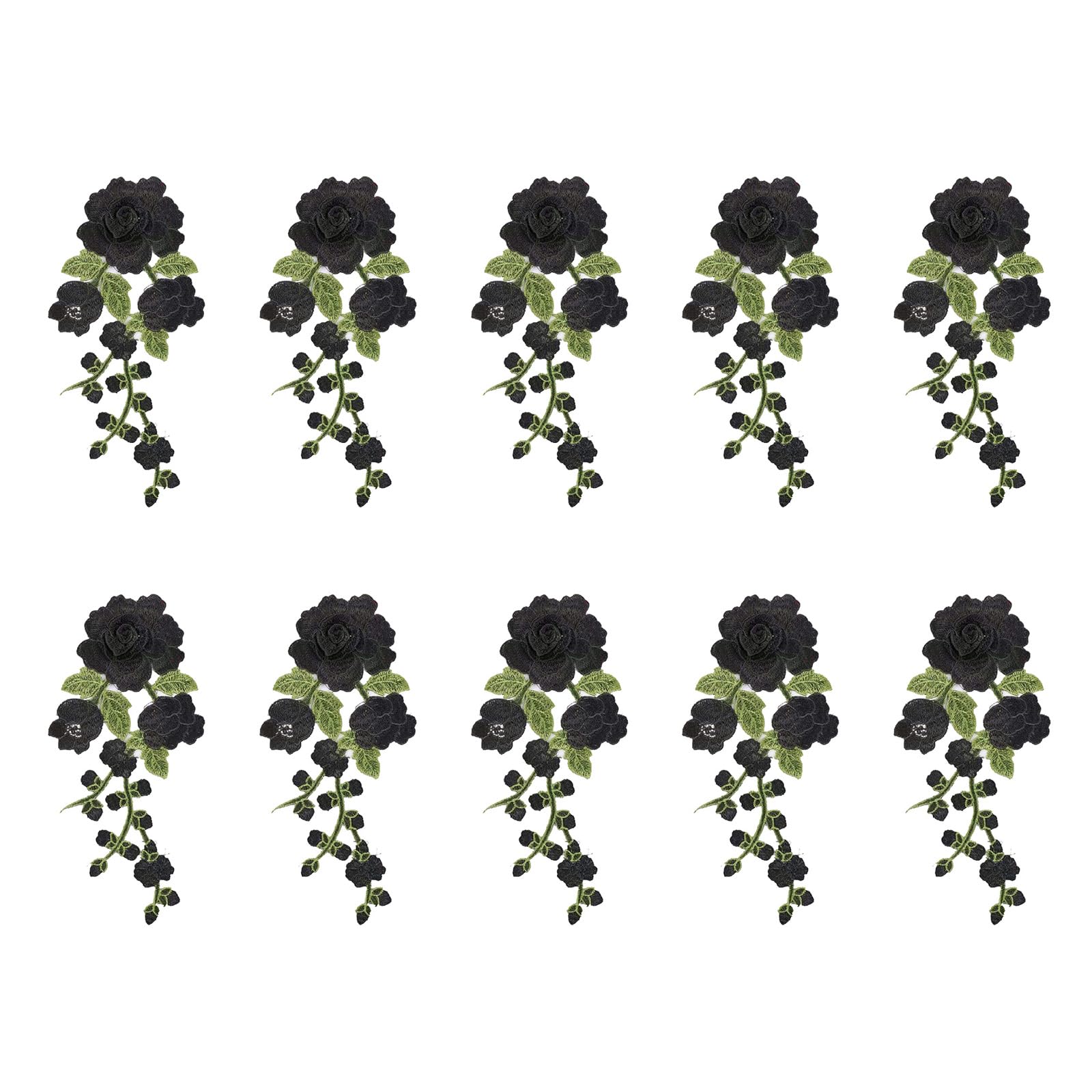 Mekalero Florals Fabric Patches for Garment Accessories Handcraft Sewing Supplies and Decoration Embroidery Fixes