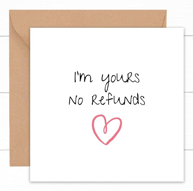Happy Wedding Anniversary Card | Cute Handmade Cards for Husband Wife Couple Fiancé Boyfriend Girlfriend | Gift for Him Her | Gay Lesbian LGBT | 1st 2nd 3rd 4th 5th Year Ruby Tin Golden | 15cm