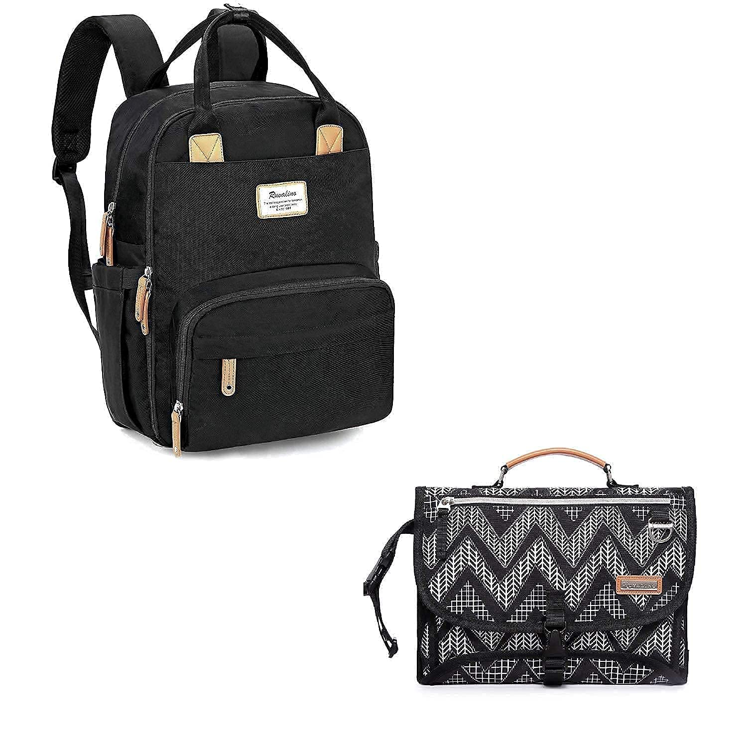 Amazon.com: RUVALINO - Mochila multifunción y cambiador portátil para bebé  extra ancho por RUVALINO, regalos para baby shower, artículos esenciales  para mamá y papá, práctico kit sobre la marcha para padres :