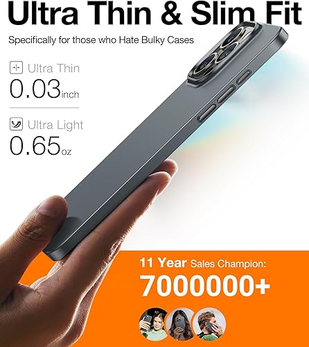 Miniatura 2 de TORRAS Funda delgada diseñada para iPhone 15 Pro Max de 6.7 pulgadas, funda ultrafina 15 Pro Max 2023, funda rígida ligera de policarbonato para