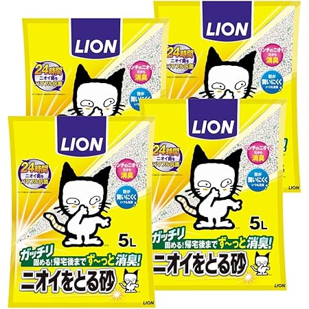 Amazon ライオン Lion ニオイをとる砂 猫砂 5l 4袋 ケース販売 ニオイをとる砂 ペット用品 通販 Amazon ライオン Lion ニオイをとる砂 猫砂 5l 4袋 ケース販売 ニオイをとる砂 ペット用品 通販